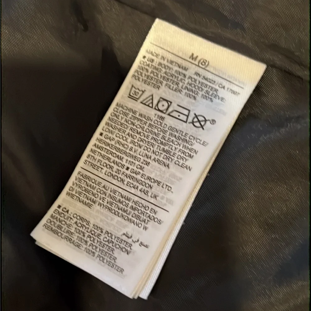 Old Navy Kids Med (12) Black Puffer and Grey Hoodie Jacket